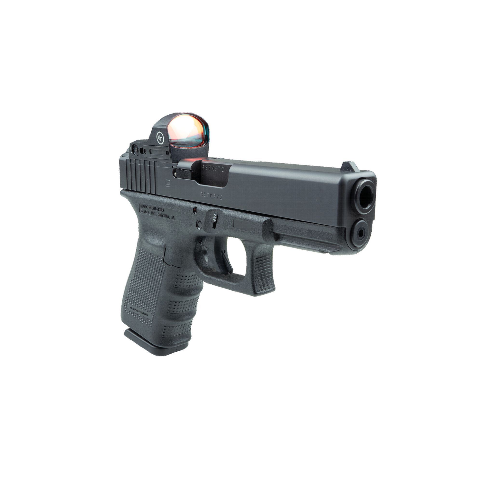 Black Crimson Trace CTS-1250 Compact Open Reflex Pistol Sight with Low Profile LED 3.25 MOA Red Dot and Adjustable Brightness for Handguns