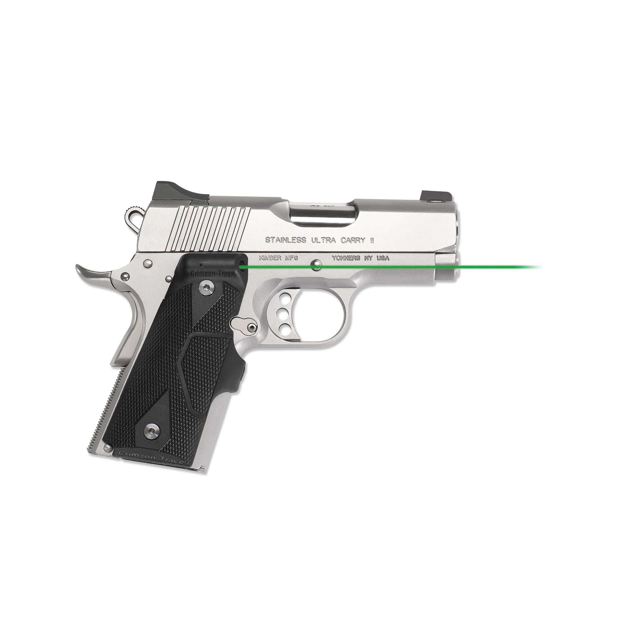 LG-404G Front Activation Green Lasergrips® for 1911 Compact