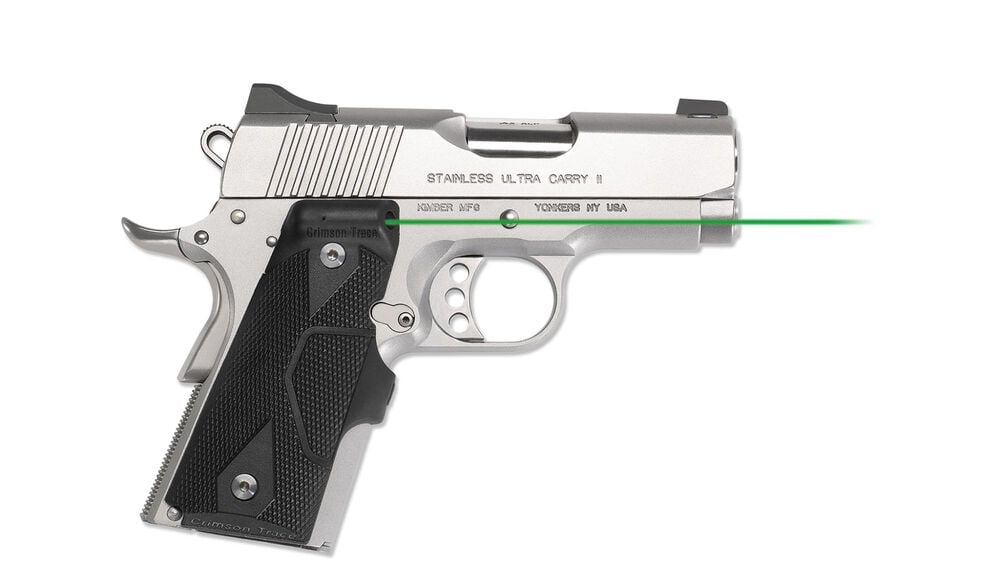 LG-404G Front Activation Green Lasergrips® for 1911 Compact