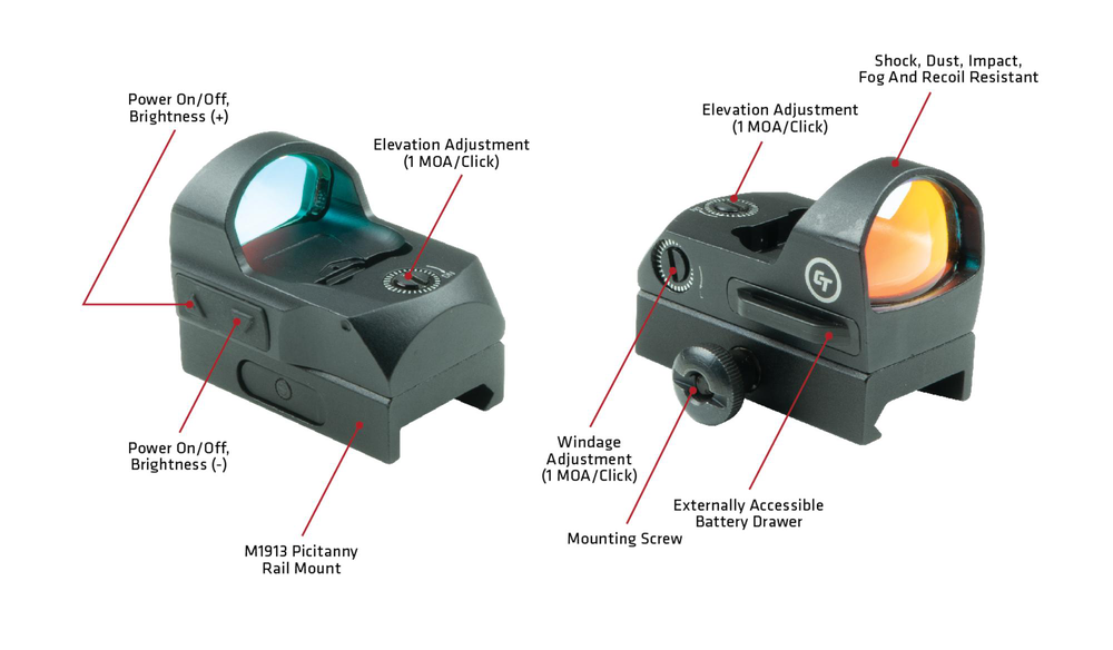 CTS-1300 Compact Open Reflex Sight for Rifles & Shotguns
