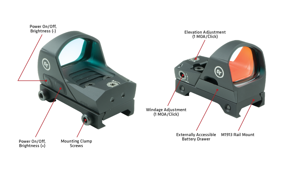 CTS-1400 Open Reflex Sight for Rifles & Shotguns