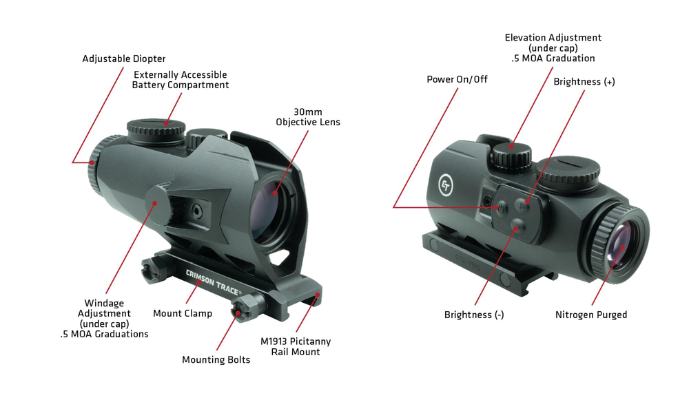 CTS-1100 Illuminated 3.5x Battlesight