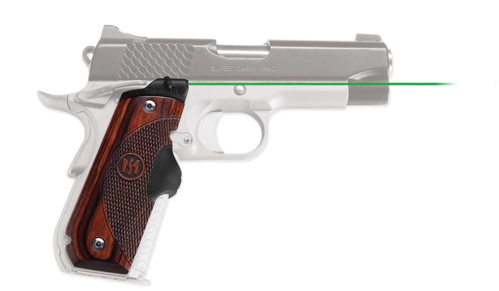 LG-907G Green Master Series™ Lasergrips® Rosewood for 1911 Round Heel